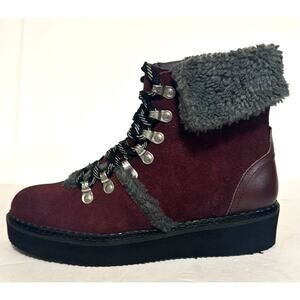 VERY VOLATILE Women's Tonkin Burgundy Leather Lace Combat Hiking Boots |Size 9